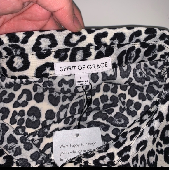 Spirit Of Grace Leopard Print Button Midi Dress - Picture 6 of 6